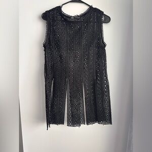 Zara Black Crochet Top